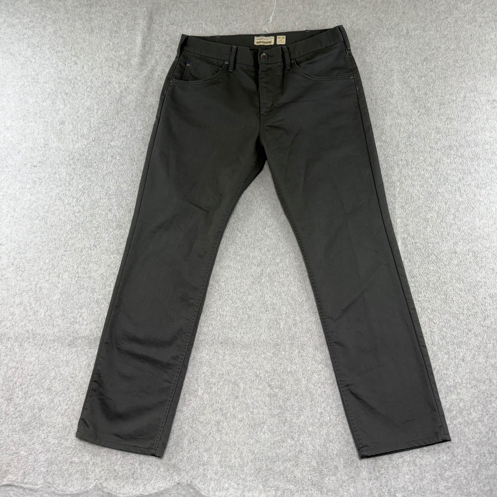Patagonia Iron Clad Straight Pants Mens 34x30 Gray Organic Cotton Canvas 56125